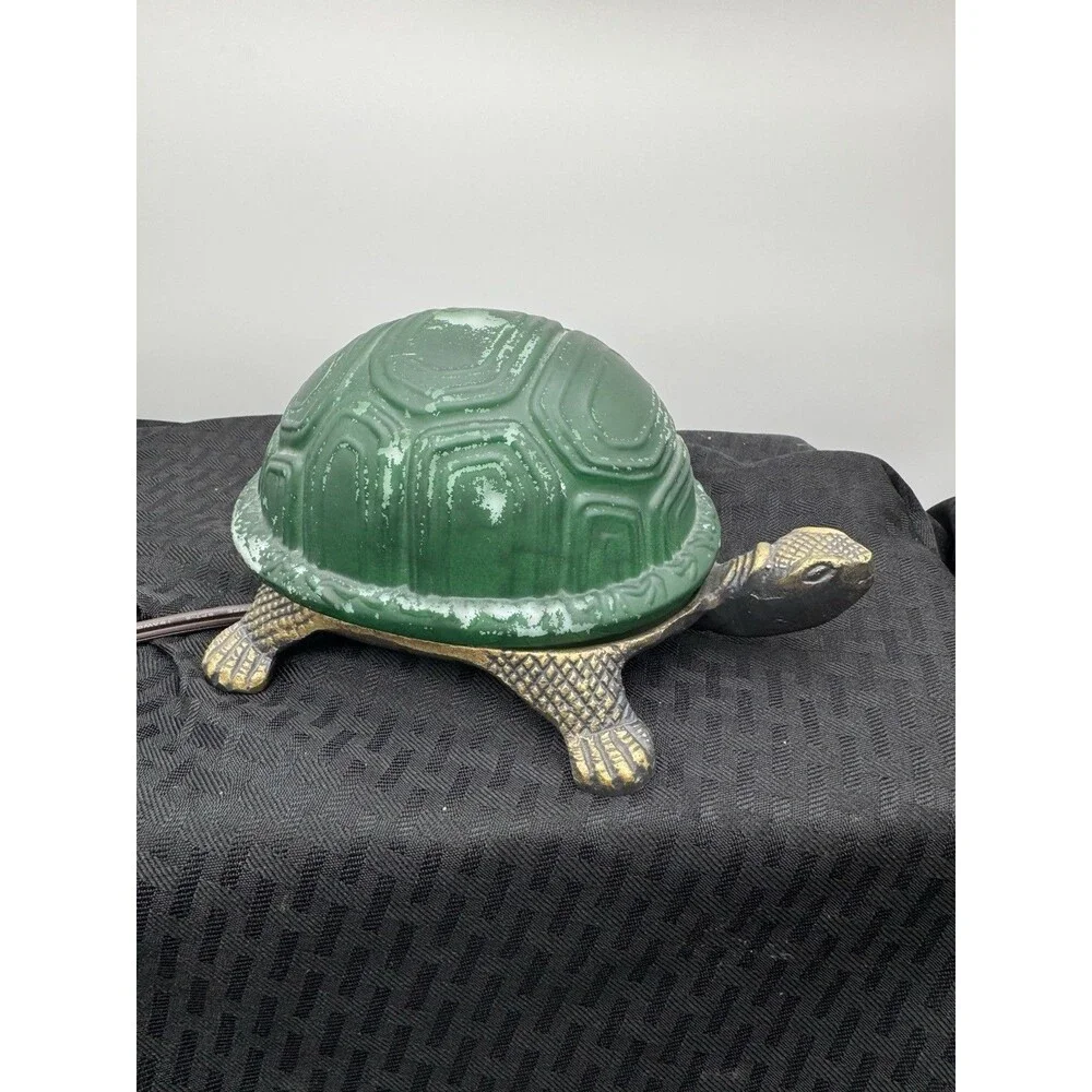 Brass Turtle Lamp! Works!